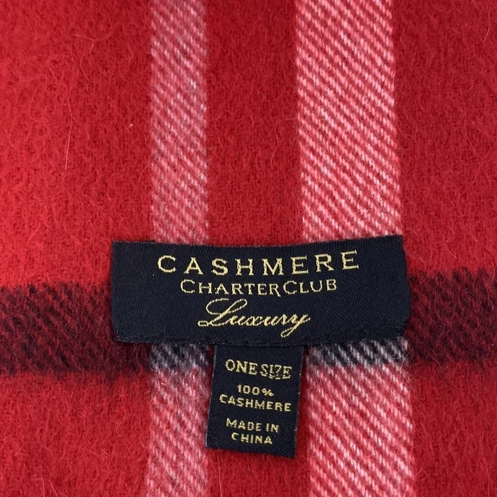 Charter Club Scarf Cashmere‎ Red